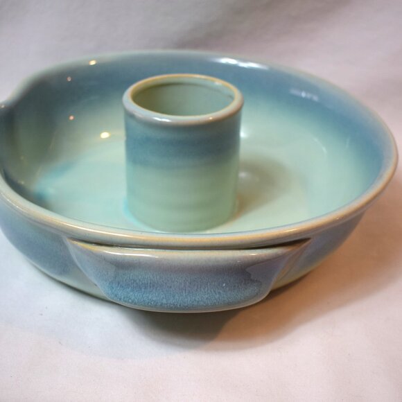 Vintage Tumbleweed Pottery Deep Dish Beer Can Chicken Roaster Cooker Teal - Picture 3 of 6